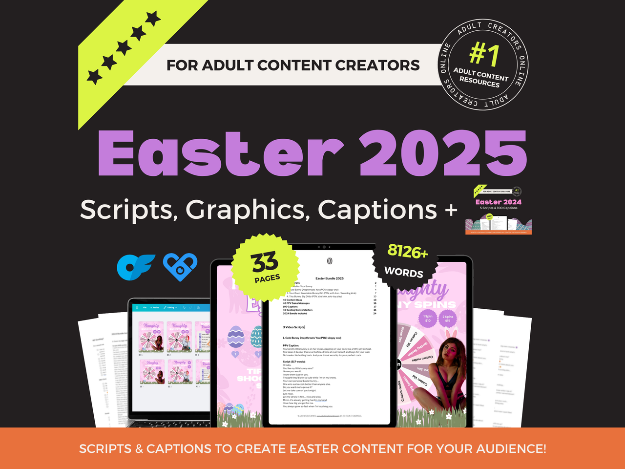 Onlyfans Easter 2025 Bundle, Captions, Onlyfans Promo Graphics, Onlyfans Games, PPV Messages + more