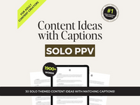 Thumbnail for 30 Solo PPV Onlyfans Content Ideas with Captions