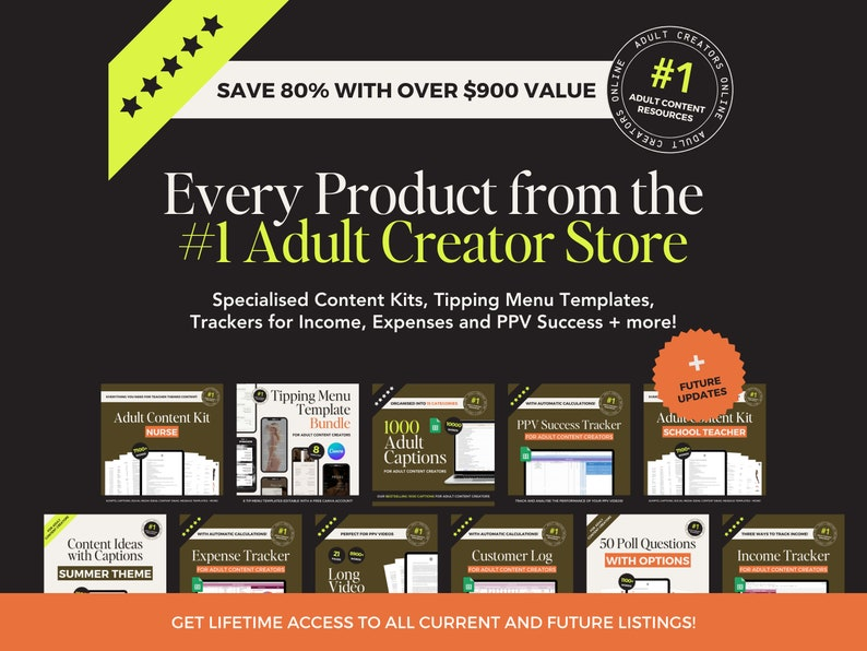 Lifetime Access: Get Every Download We’ve Ever Made – 180+ Digital Tools for Online XXX Workers (Courses/Services Not Included)