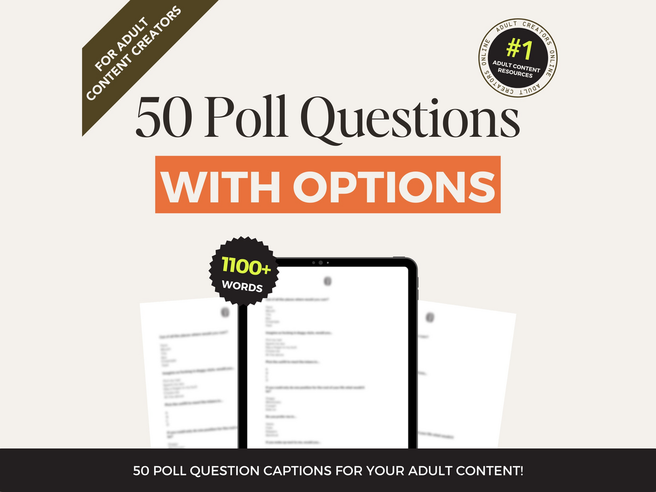 50 OnlyFans Poll Questions with Options