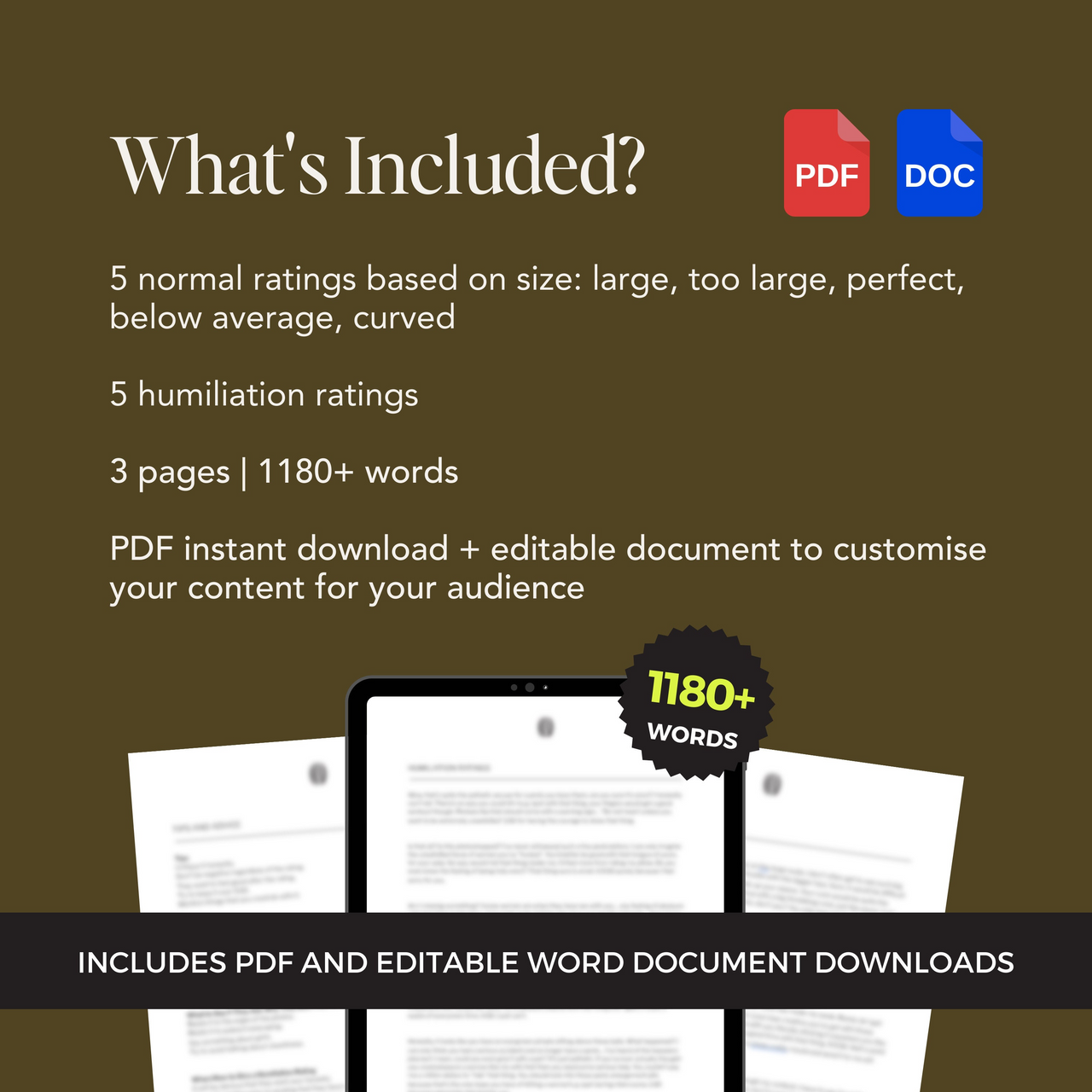 Dick Rating Scripts