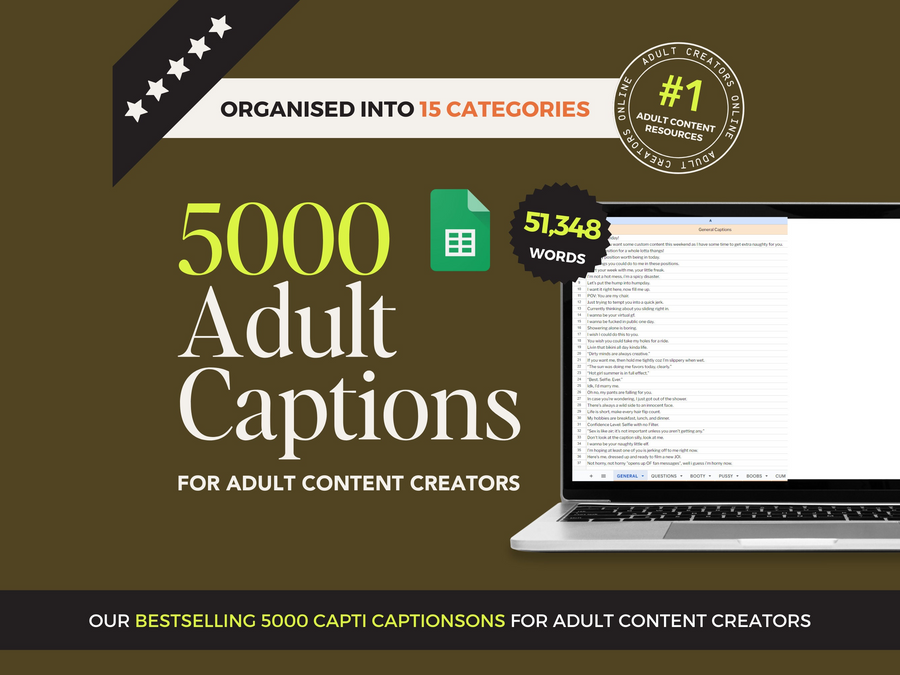 5000 Mega Captions Bundle for Adult Creators
