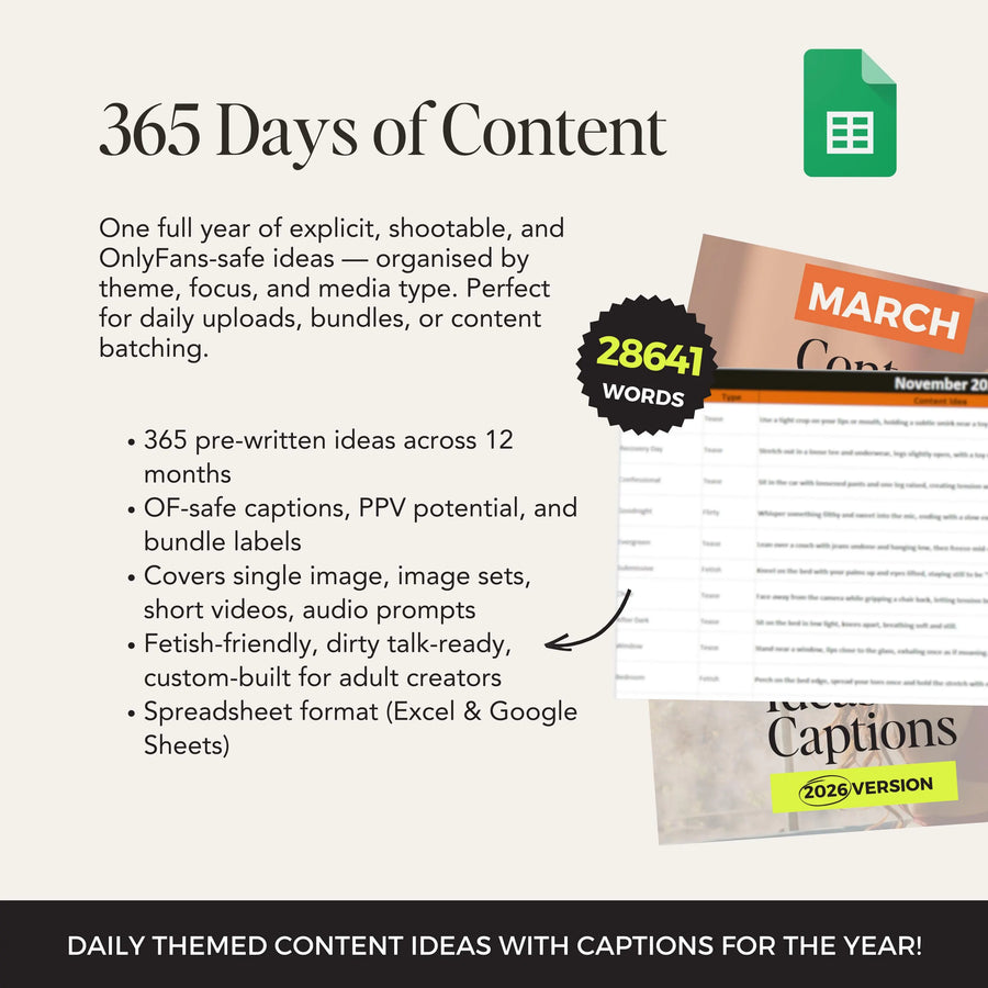 2026 Content Calendar Bundle