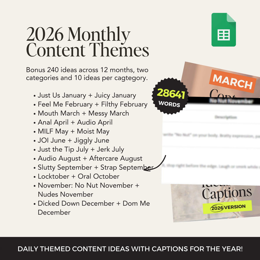 2026 Content Calendar Bundle
