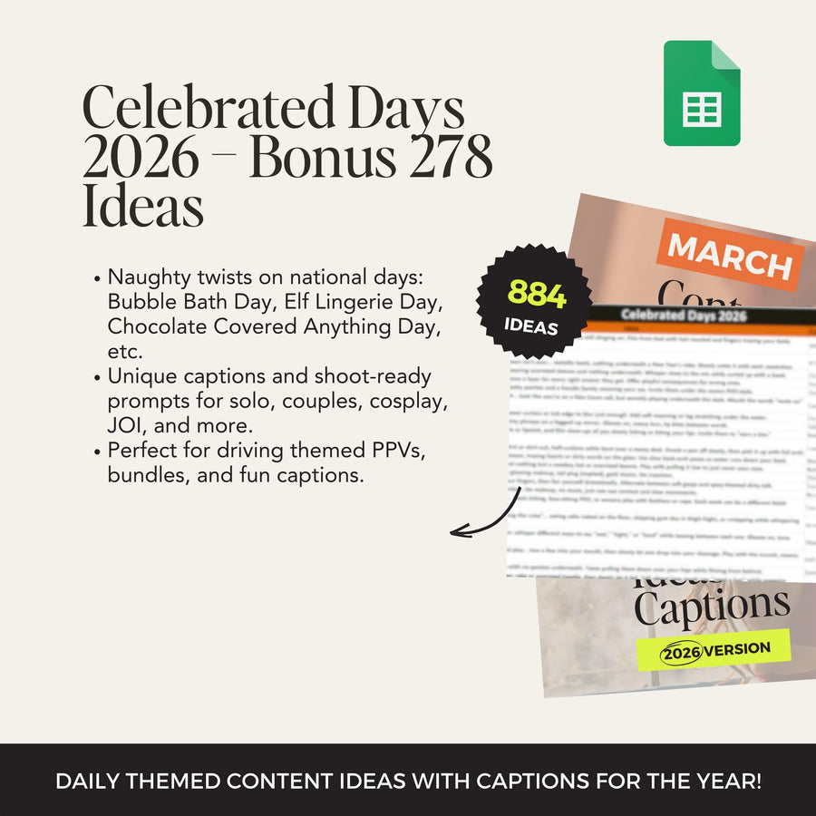 2026 Content Calendar Bundle